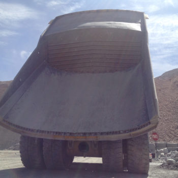 Haul Truck with Rubber Liners