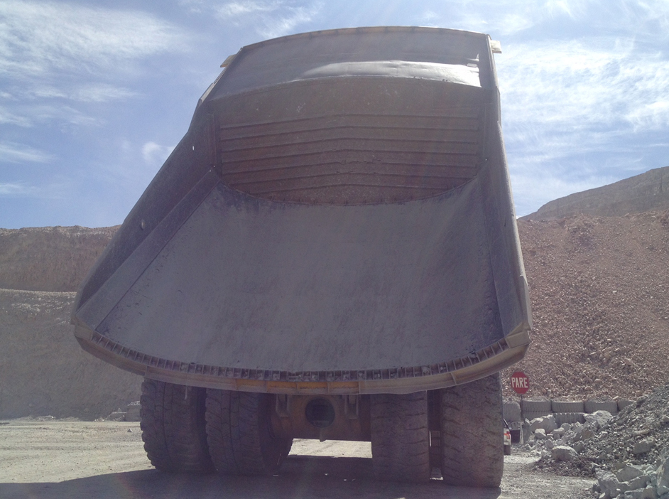 Haul Truck with Rubber Liners